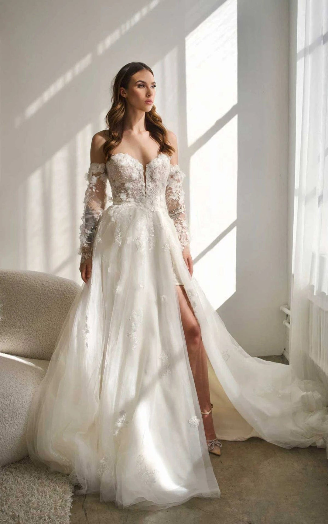 Shop 300 Long Sleeve Wedding Dresses Online Designer Bridal Gowns with Lace High Neck Luxe Redux Bridal