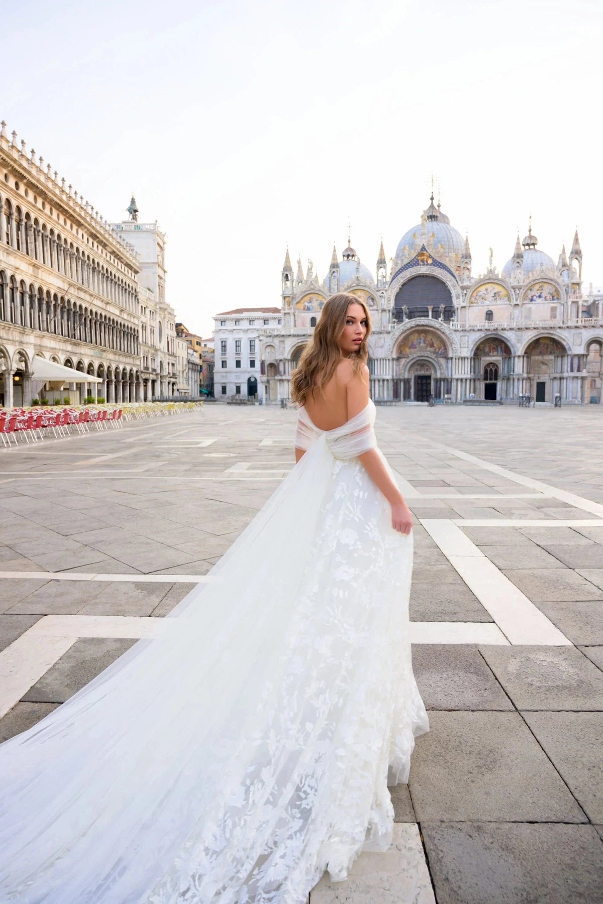 Bliss by Monique Lhuillier - Double Layer Lace Chapel Veil