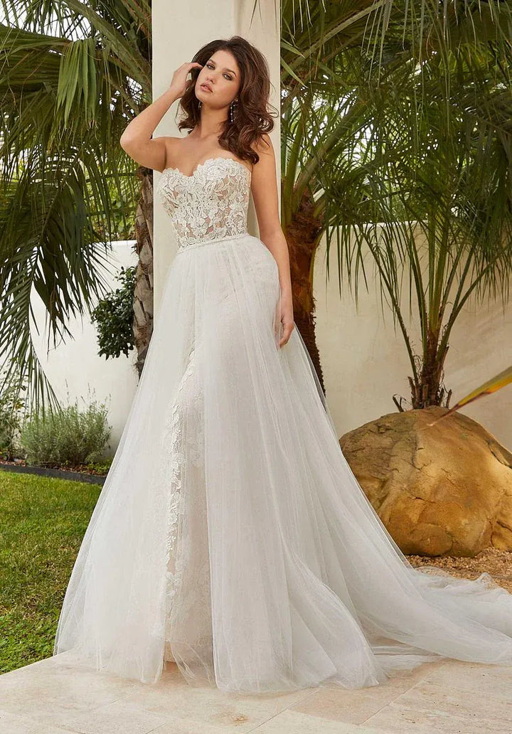 Morilee Megan + Overskirt - Size 10