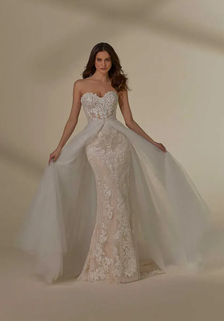 Morilee Megan + Overskirt - Size 10