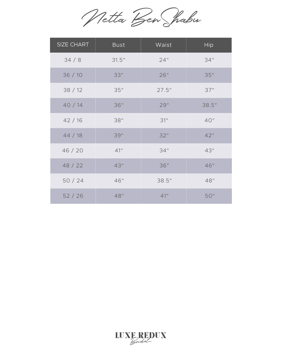 Netta BenShabu Olga - Size 16