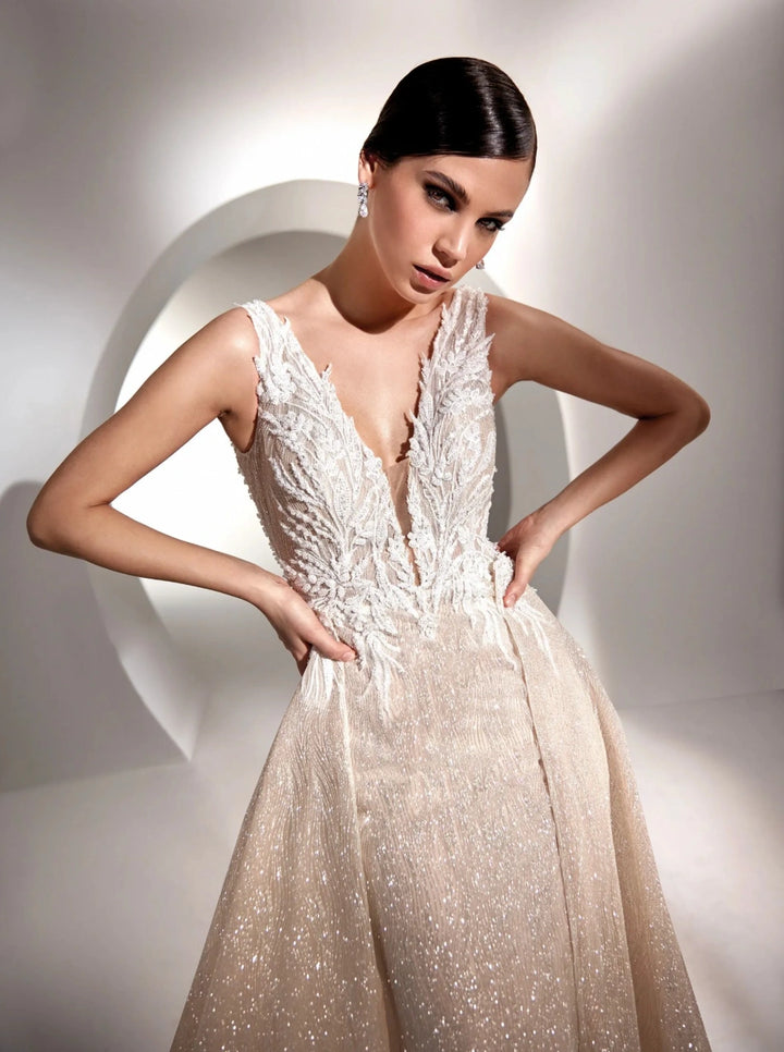 Nicole Milano Almas + Overskirt - Size 10