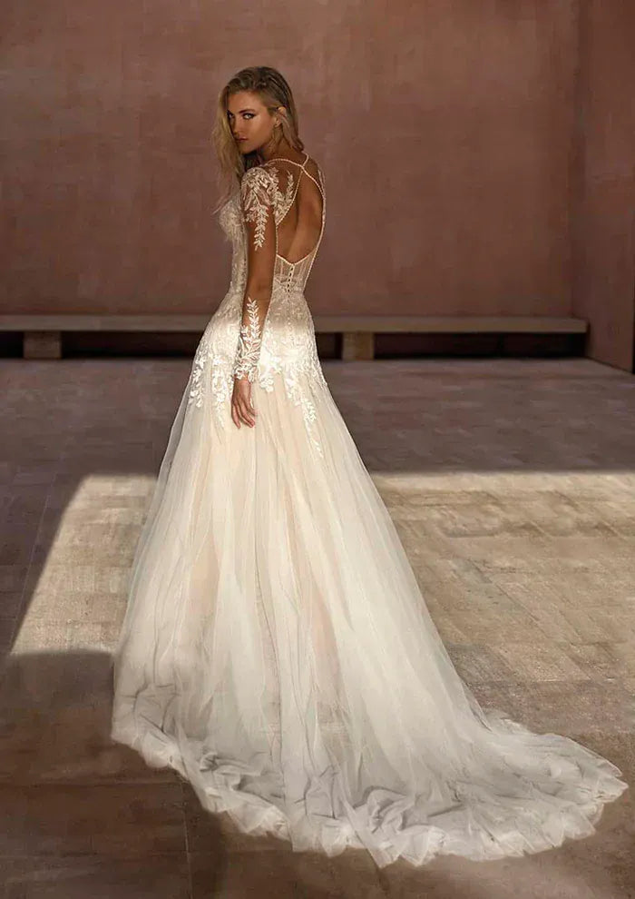 pronovias long sleeve lace dress Long sleeve lace wedding dress Massy