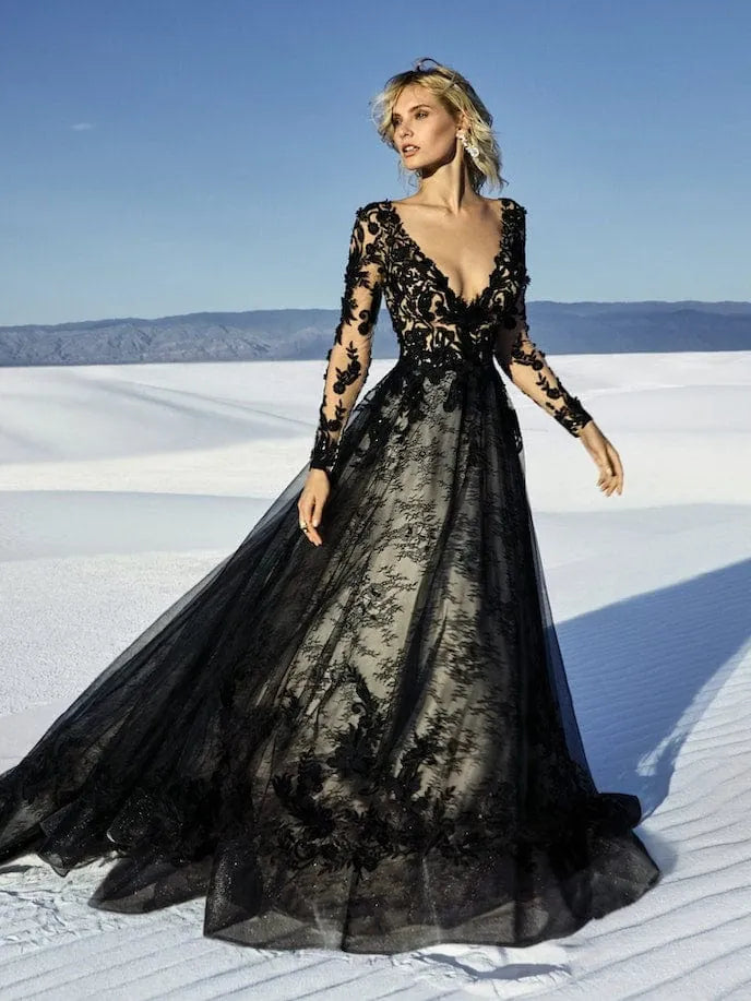 maggie sottero black wedding dress and Midgley Zander summer backless sundress Nigerian Brown Lace Evening Color:Same as sample Subtle Details Like the