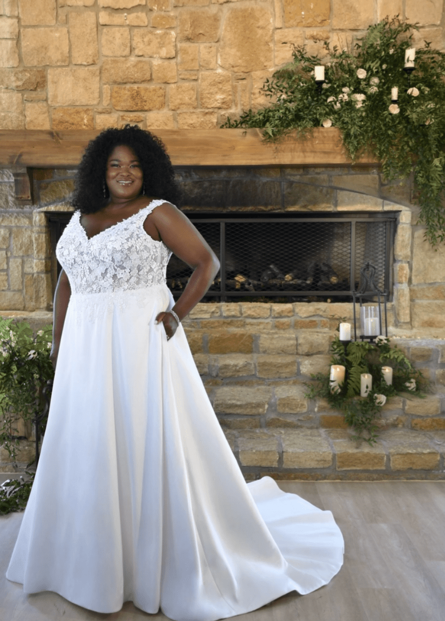 Size 20 wedding dress with sleeves cheap