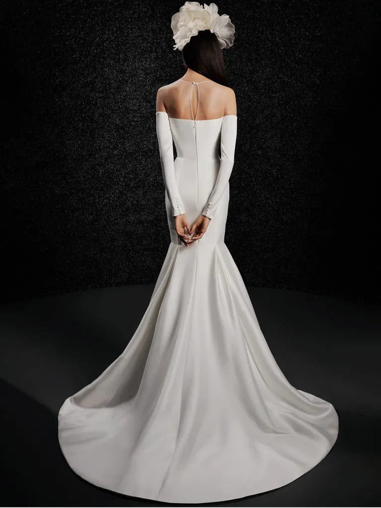 vera wang off the shoulder wedding dress Vera Wang Rosa (1992) / size 0