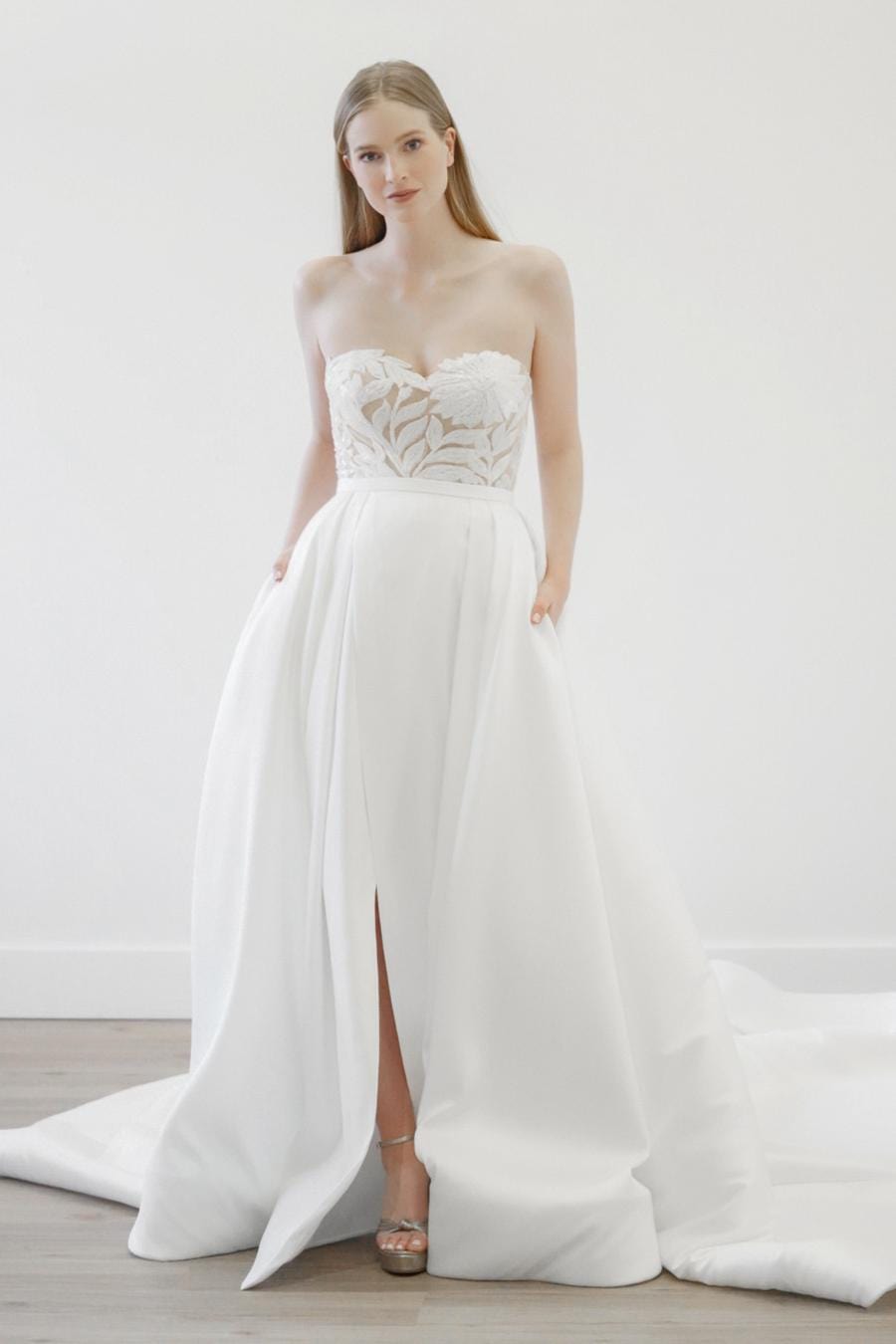 Short Sleeves Blue Skirt Cheap Wedding Dresses Online, Cheap Bridal Dresses, WD658