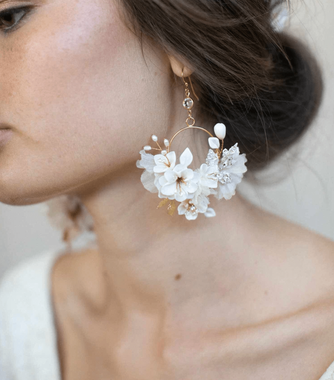 Elisa” Cold Porcelain Bridal Earrings — Either Ore Jewelers Strawbridge