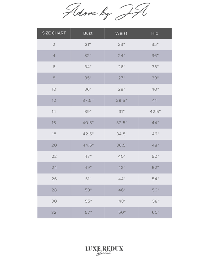 Adore by Justin Alexander Leandra - Size 16