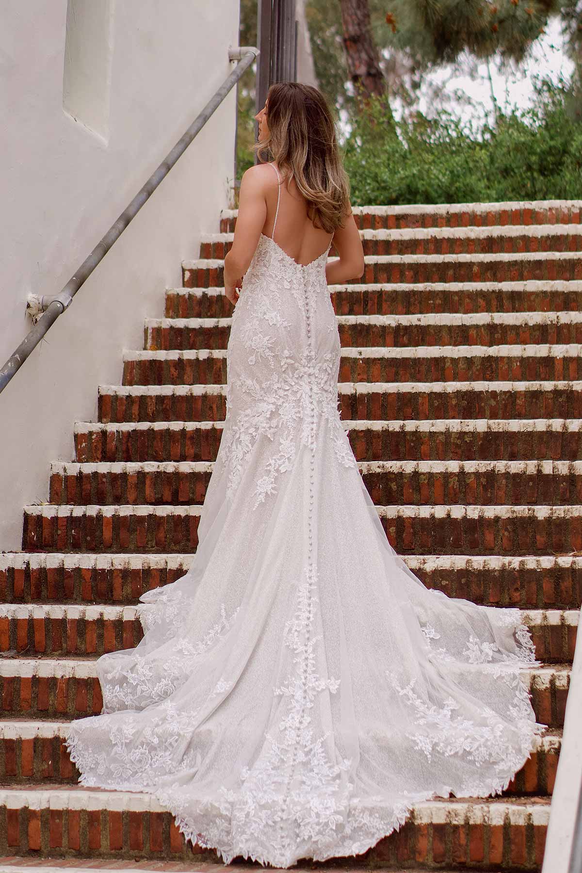 essense of australia backless dress Sexy Backless Mermaid Gown with Plunging Neckline