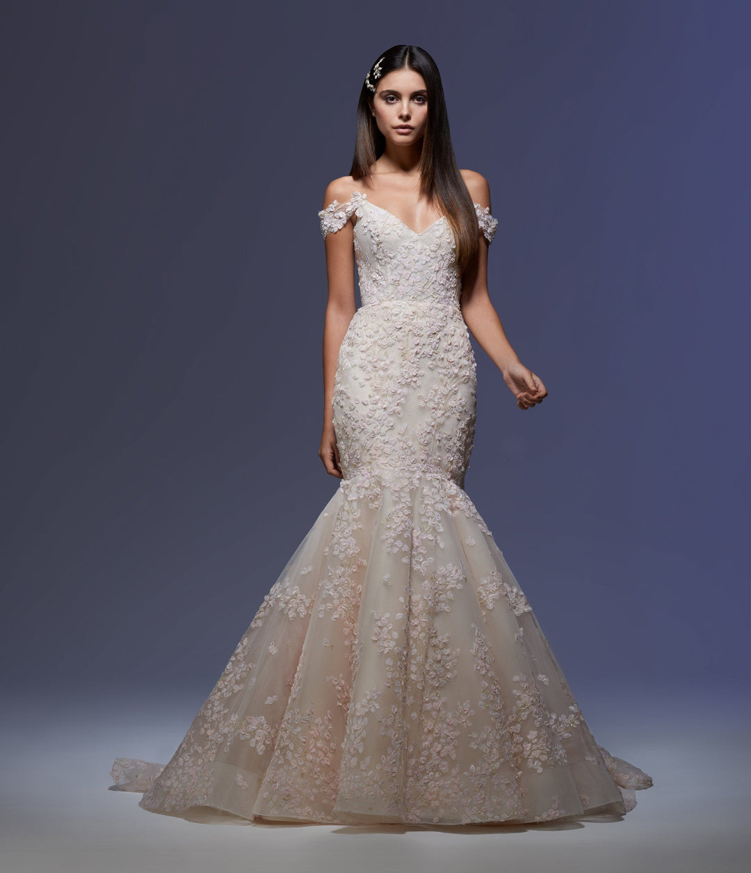 lazaro mermaid wedding dresses Lazaro Dropped Waist Beaded Mermaid Wedding Dress Instant Filters 2