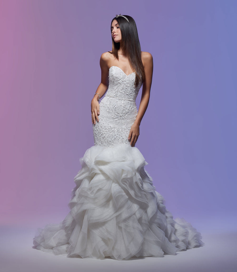 Luxury Minimalist Wedding Dress Designer Bridal Gown main image 0