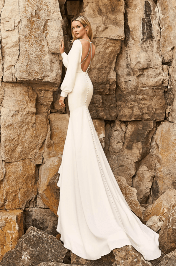 mikaella long sleeve wedding dress Style M2551 A-Line Wedding Dress