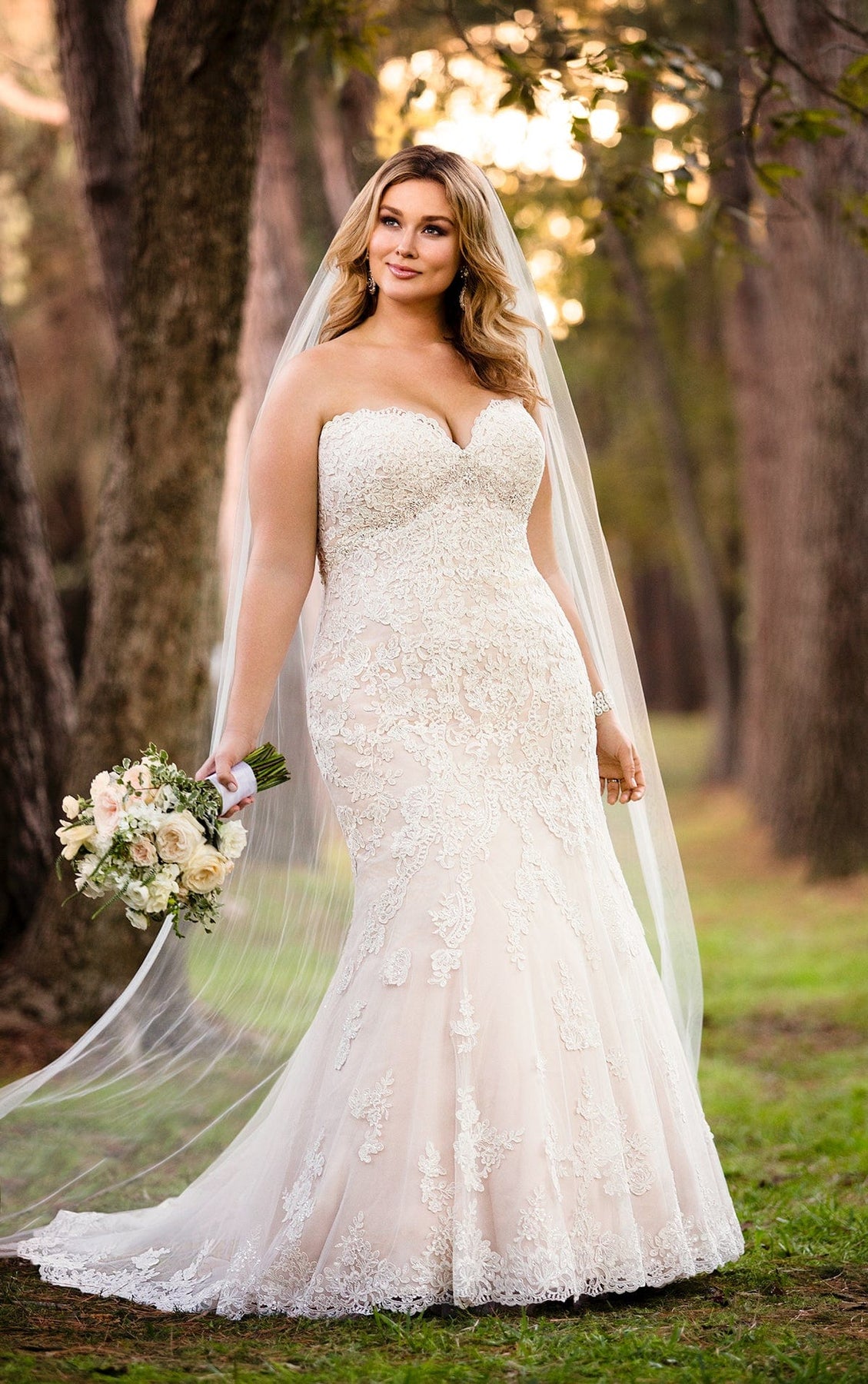 Romantic Lace Fit-and-Flare Gown
