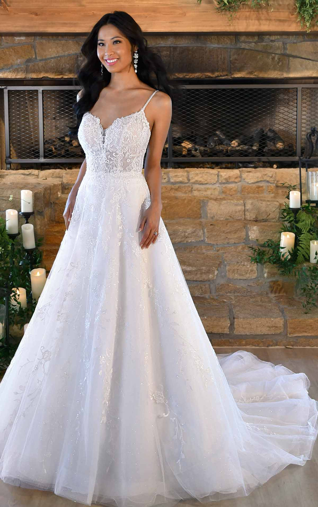 Stella York White Lace Casual Wedding Dress Stella York 7045