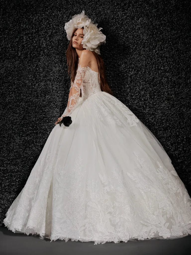 Vera wang top colored wedding dress